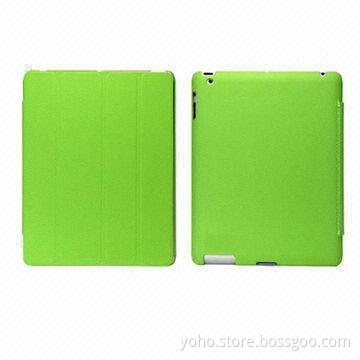 Ultra-thin PC Cases with Smart Covers for iPad 3G, Available in Green Color, Fashionable Concept
